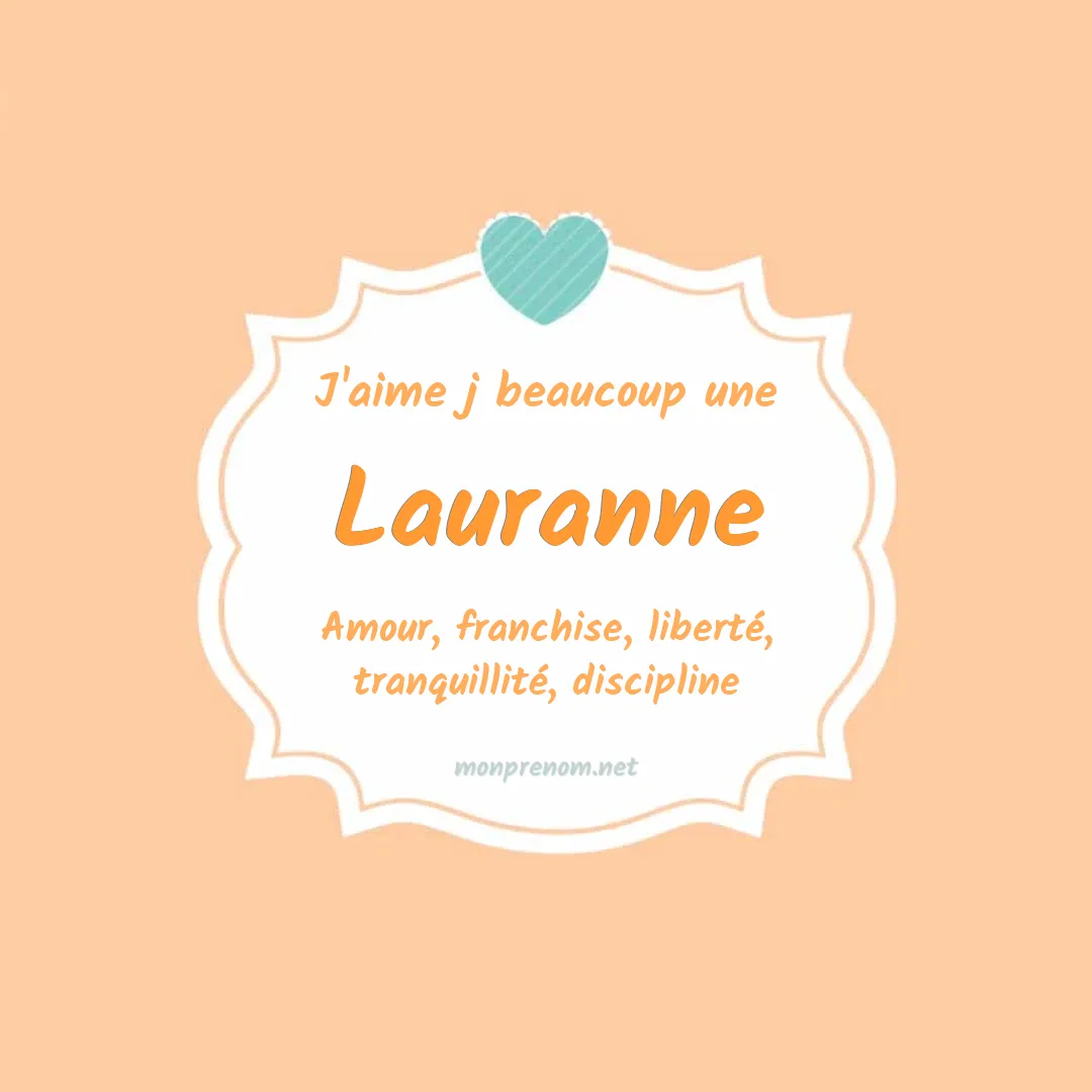J'aime beaucoup Lauranne
