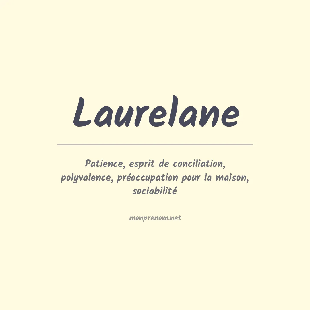 Signification du prénom Laurelane