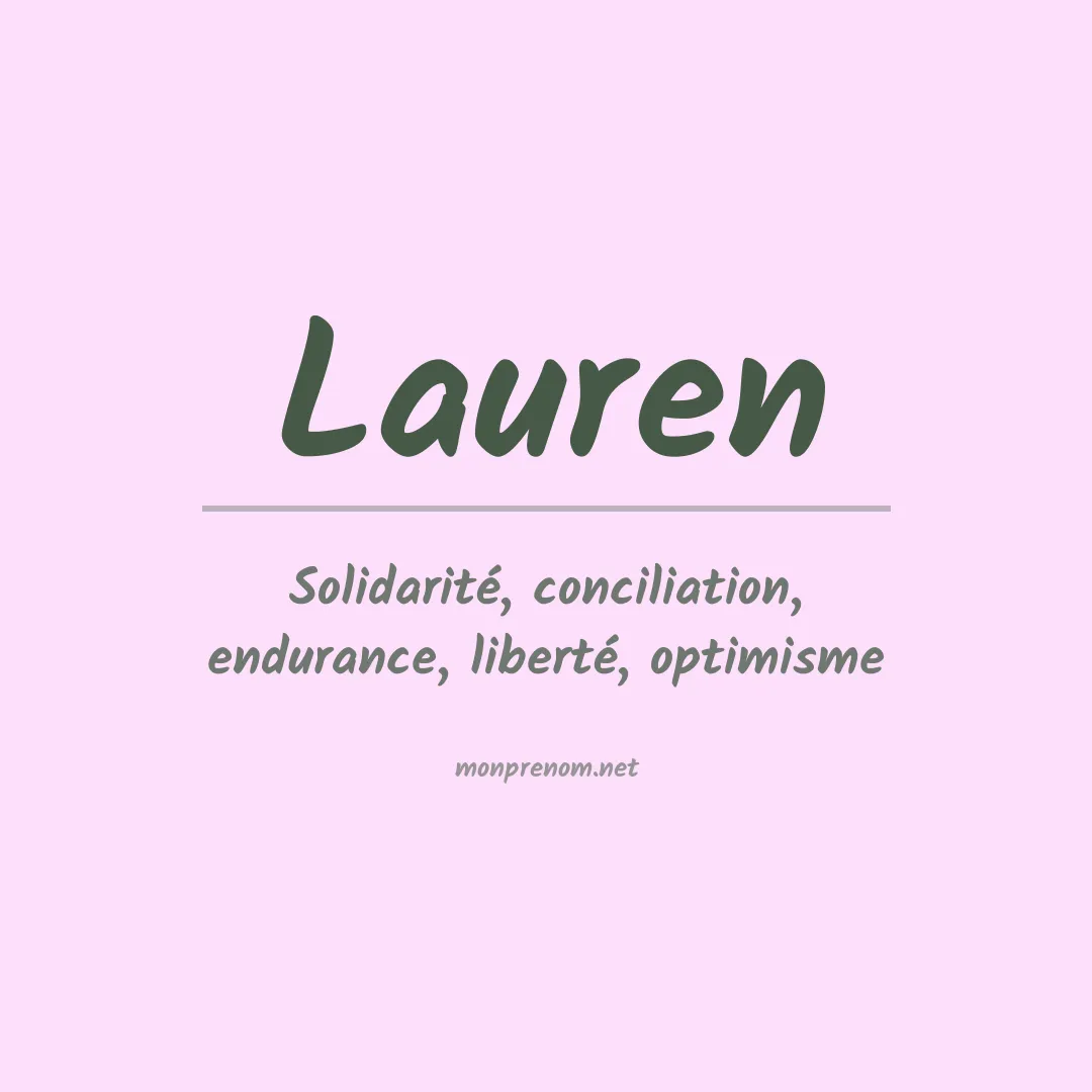 Prénom Lauren
