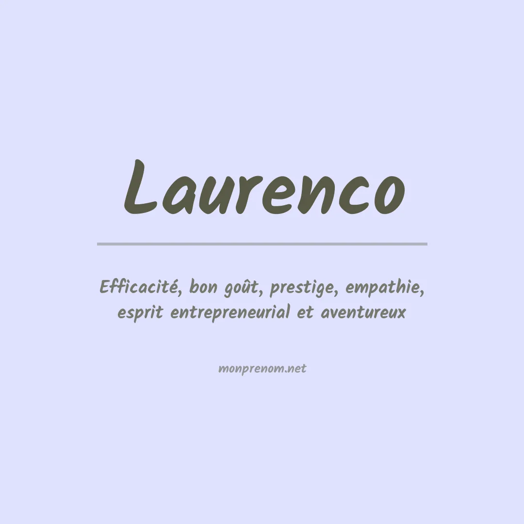 Prénom Laurenco