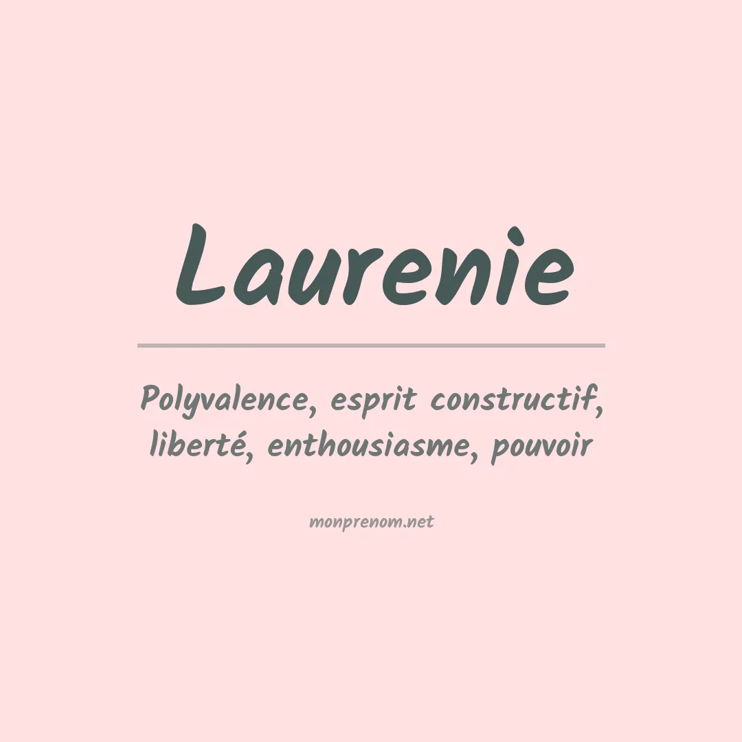 Signification du prénom Laurenie