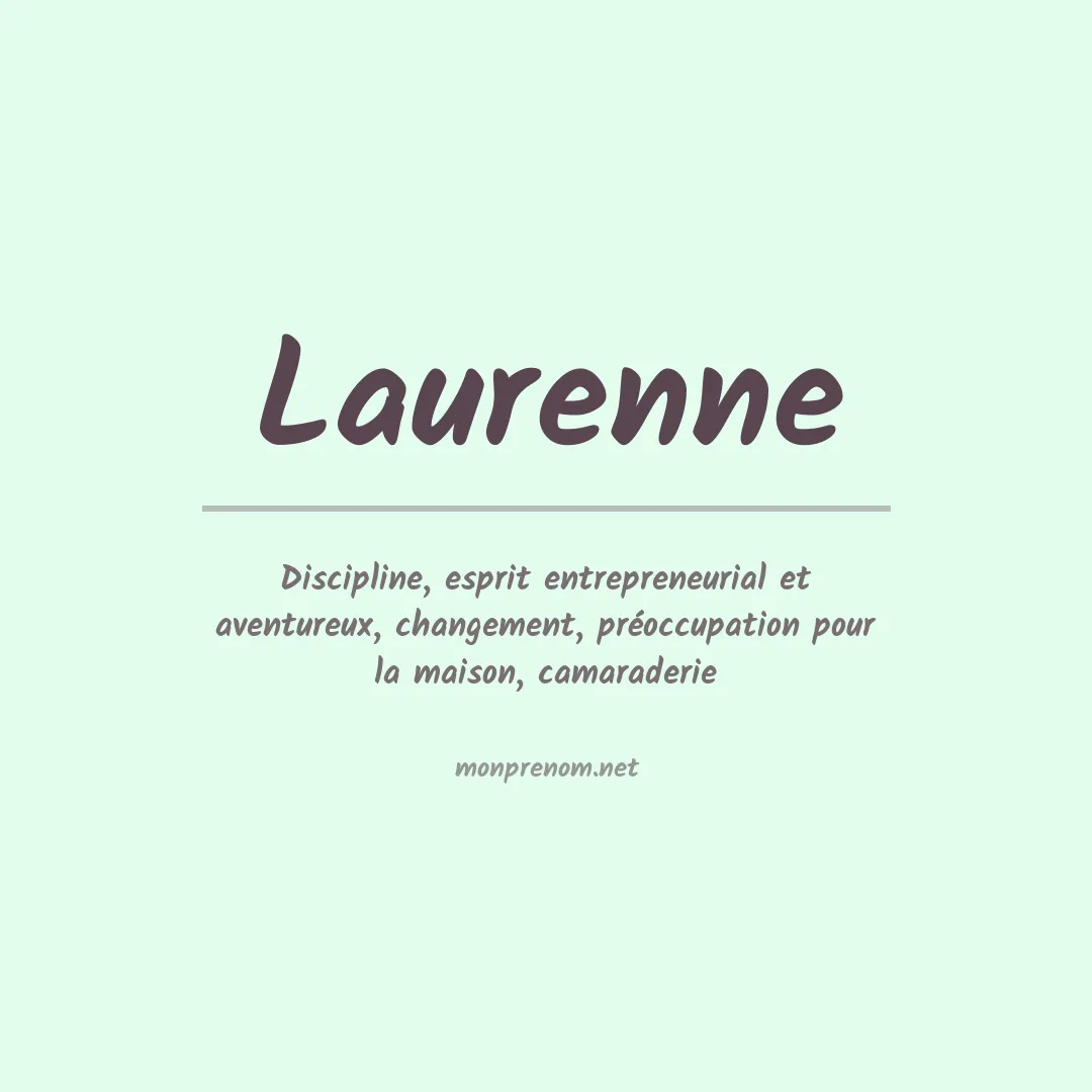 Signification du prénom Laurenne