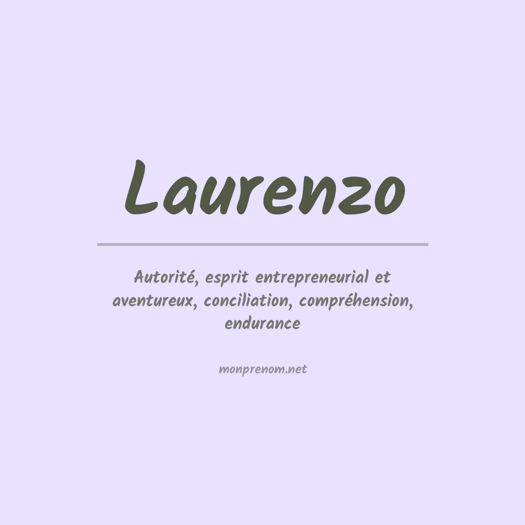 Prénom Laurenzo