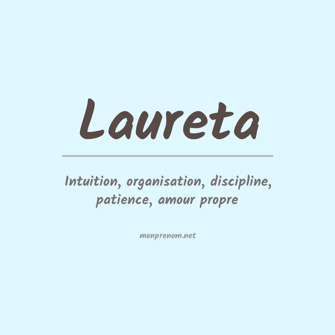 Signification du prénom Laureta