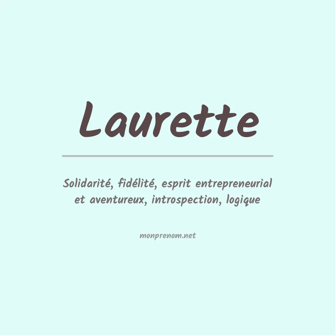 Prénom Laurette