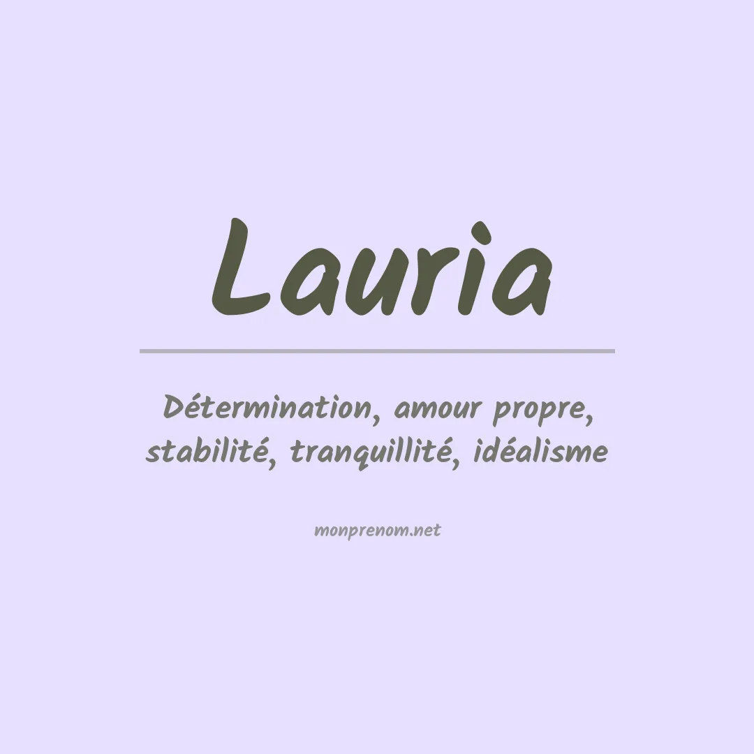 Prénom Lauria