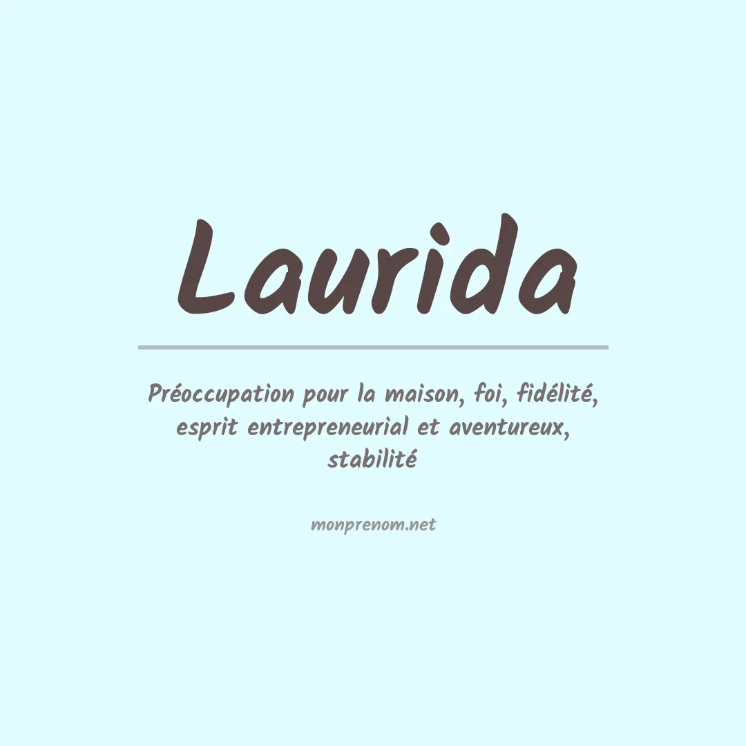Signification du prénom Laurida