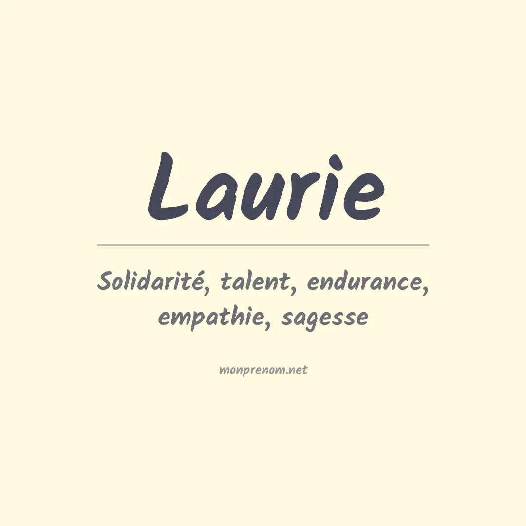 Prénom Laurie