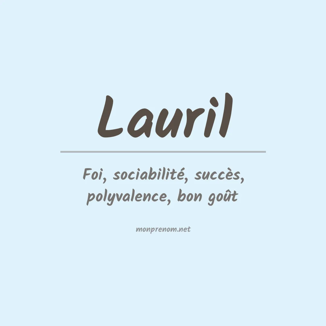 Prénom Lauril
