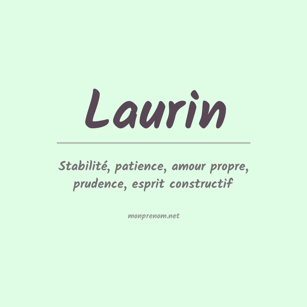 Prénom Laurin