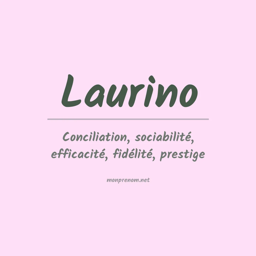 Prénom Laurino
