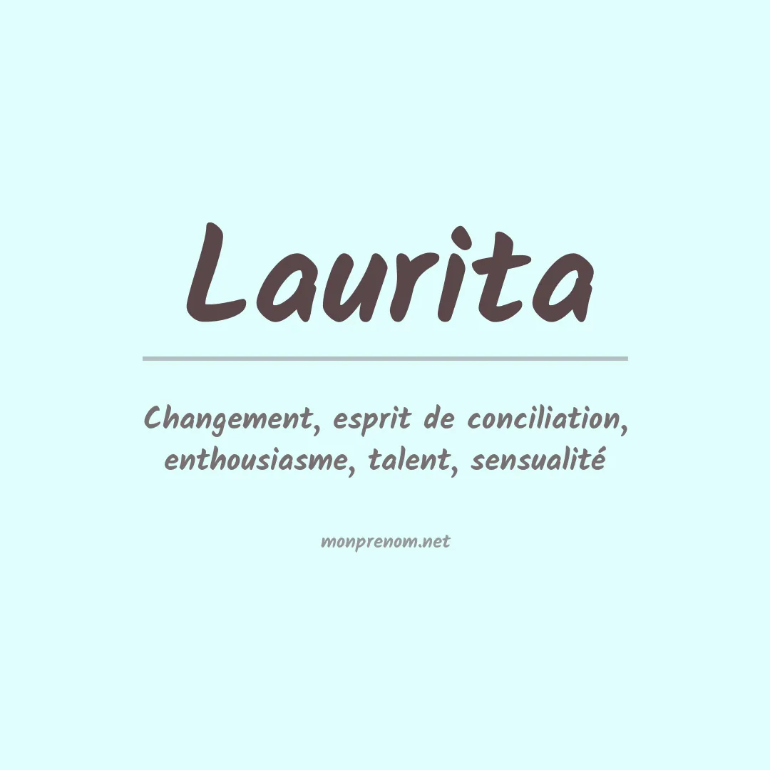 Prénom Laurita