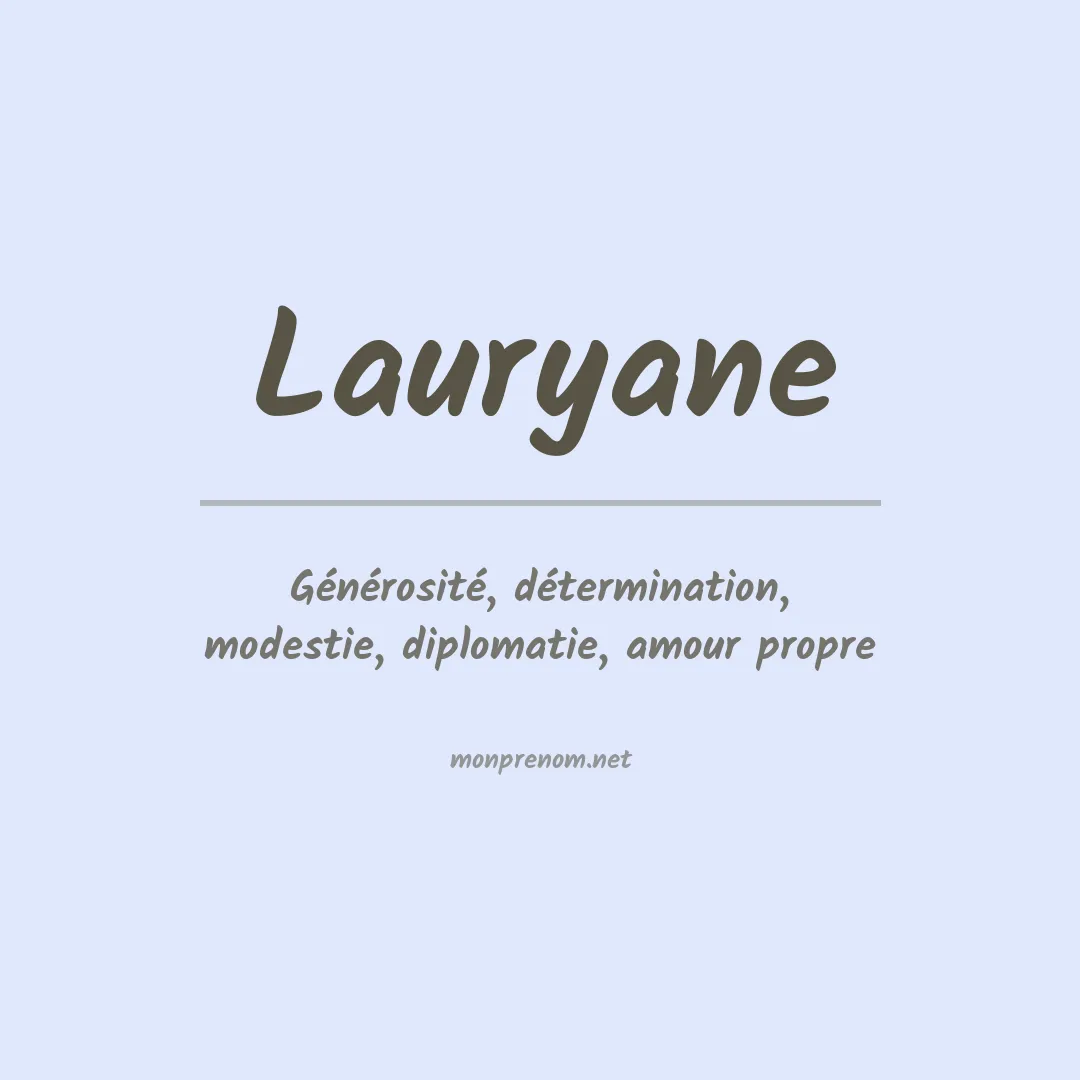Signification du prénom Lauryane
