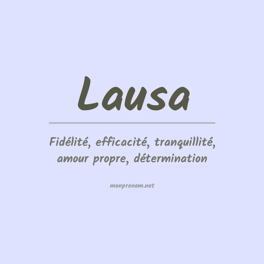 Prénom Lausa
