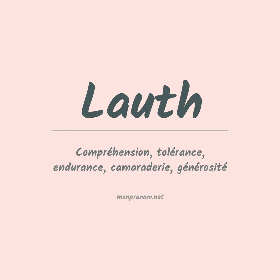 Prénom Lauth