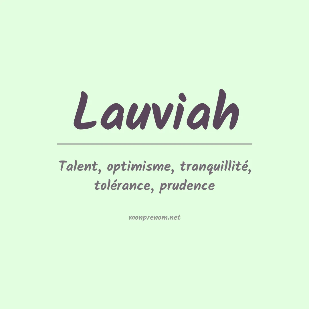 Prénom Lauviah