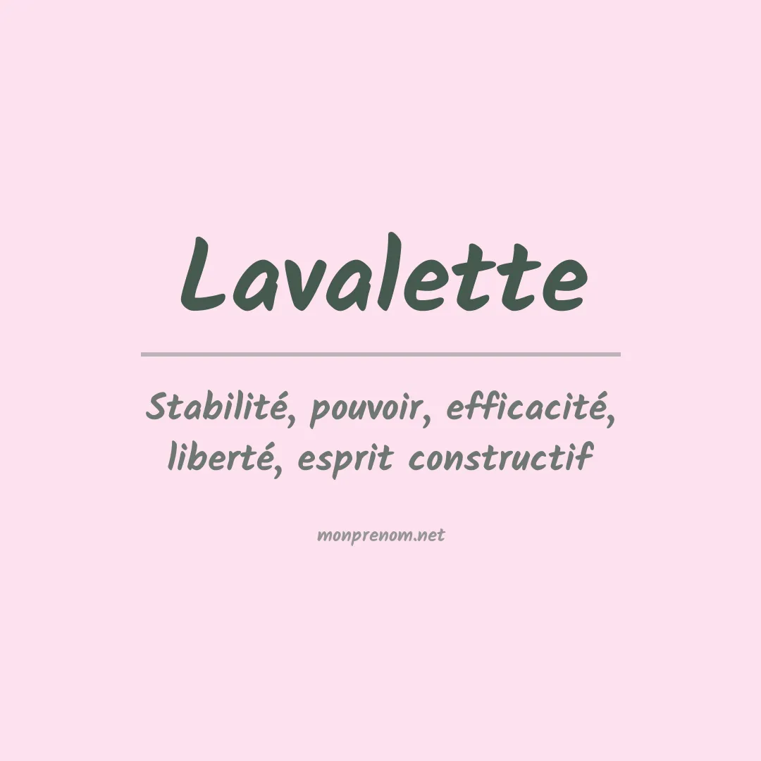 Prénom Lavalette