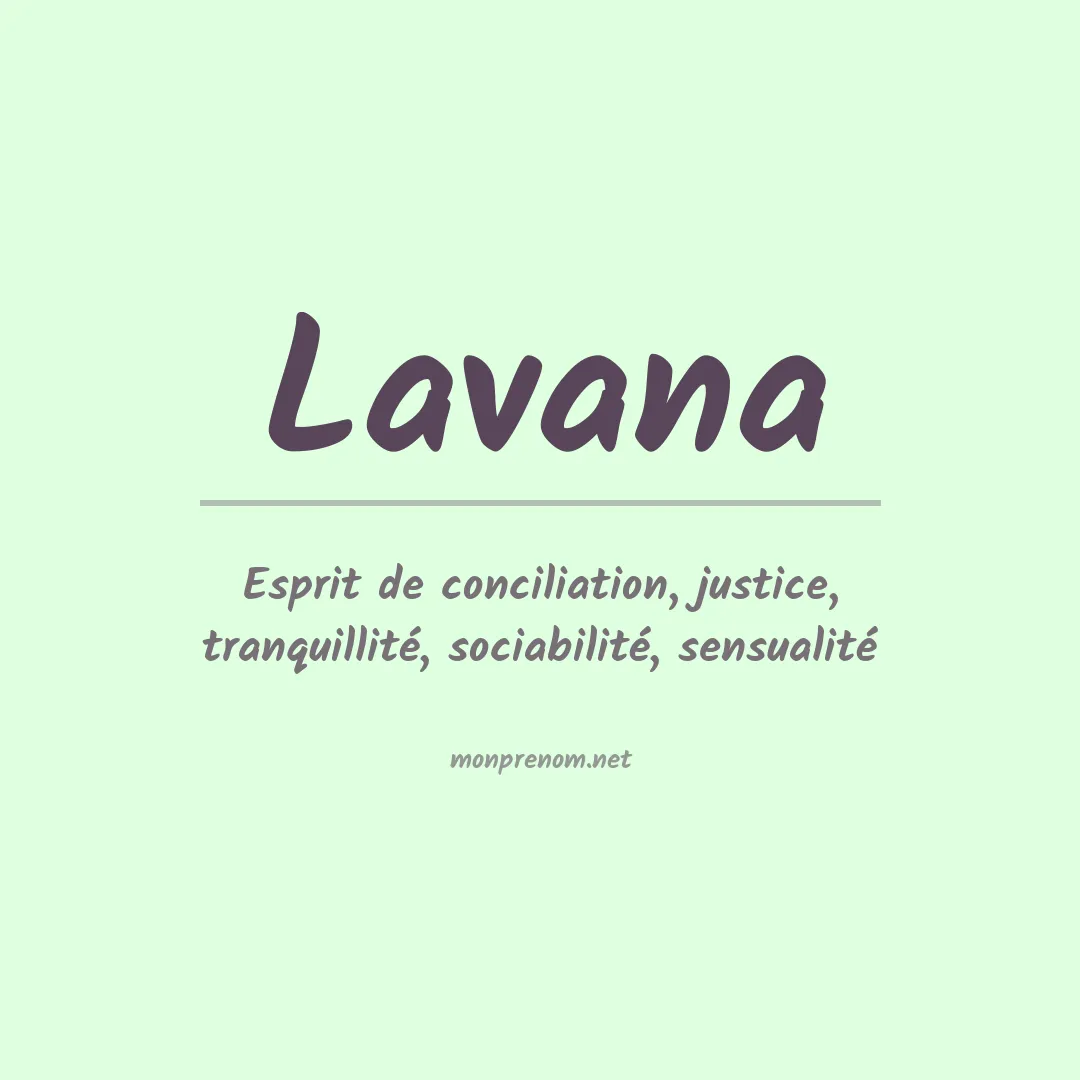 Signification du prénom Lavana