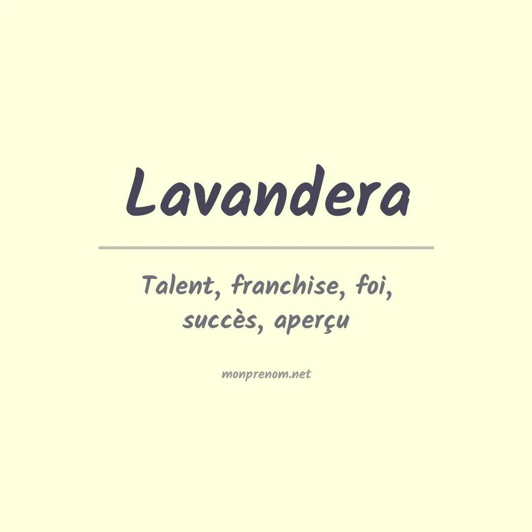 Signification du prénom Lavandera