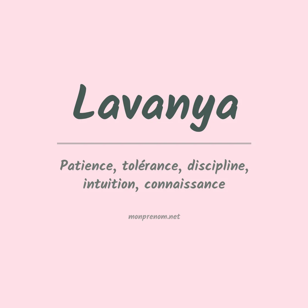 Signification du prénom Lavanya