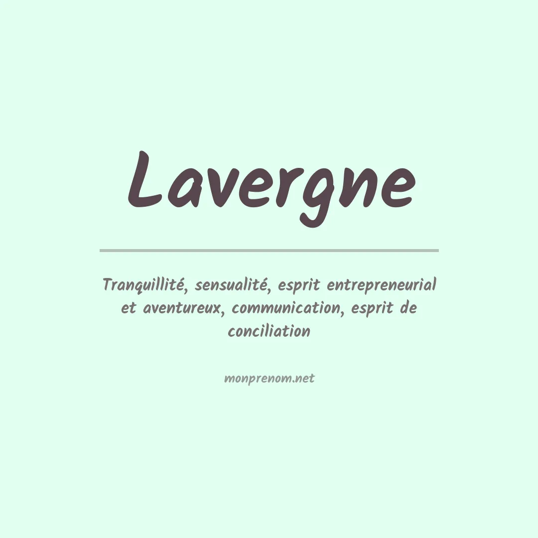 Prénom Lavergne