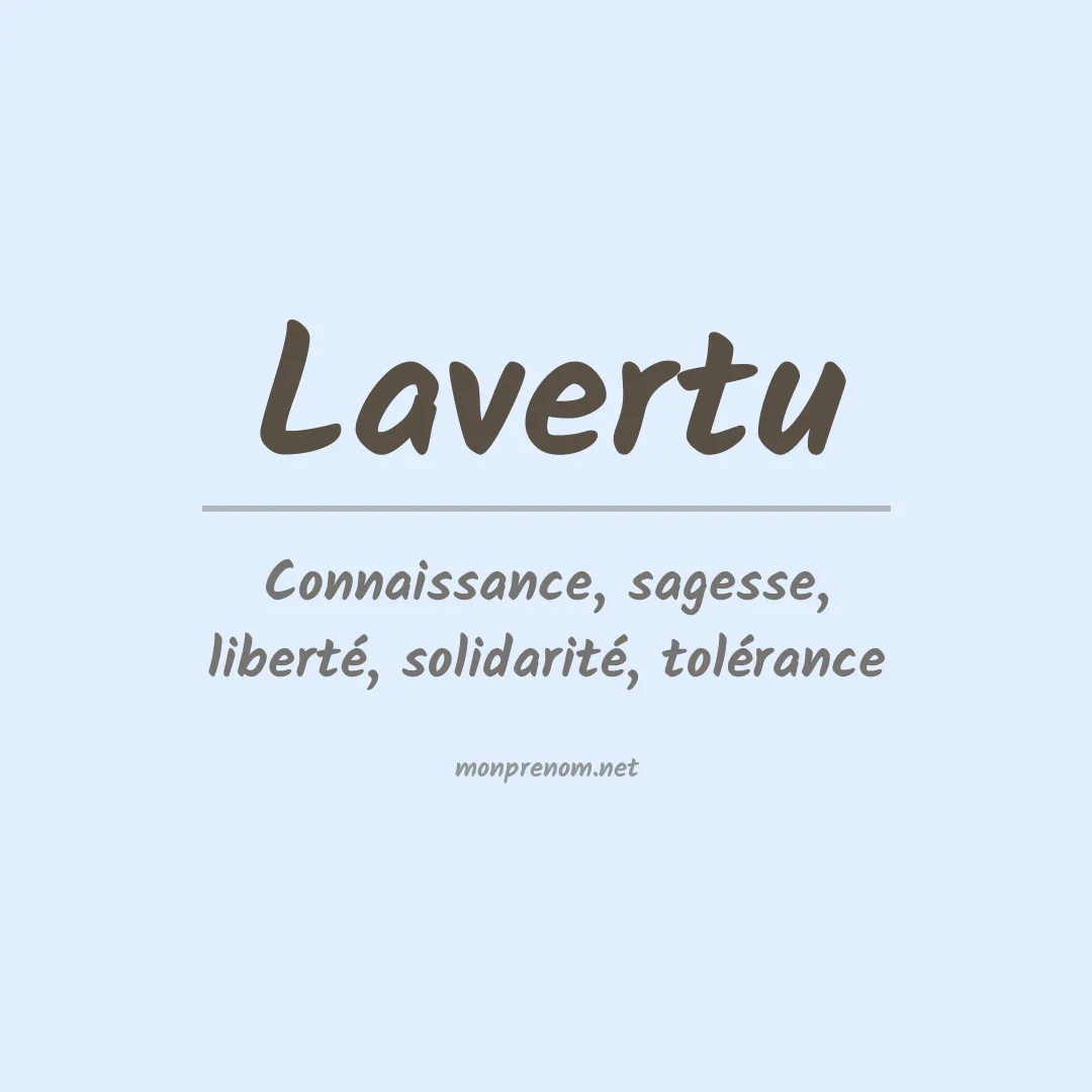 Prénom Lavertu