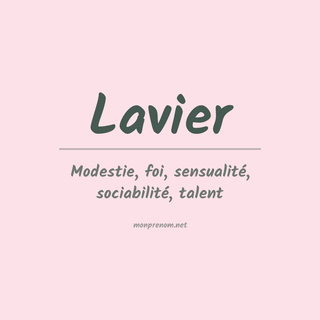 Prénom Lavier