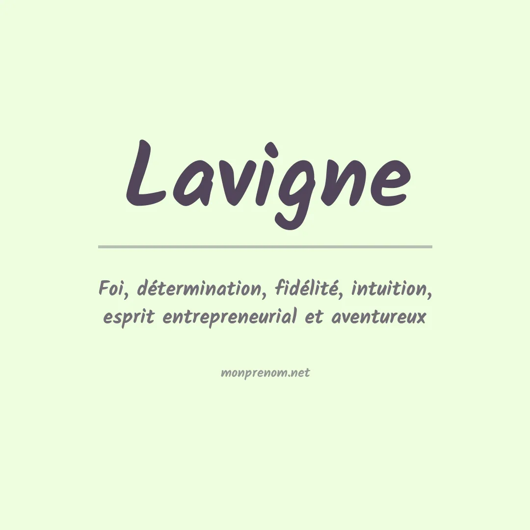 Prénom Lavigne