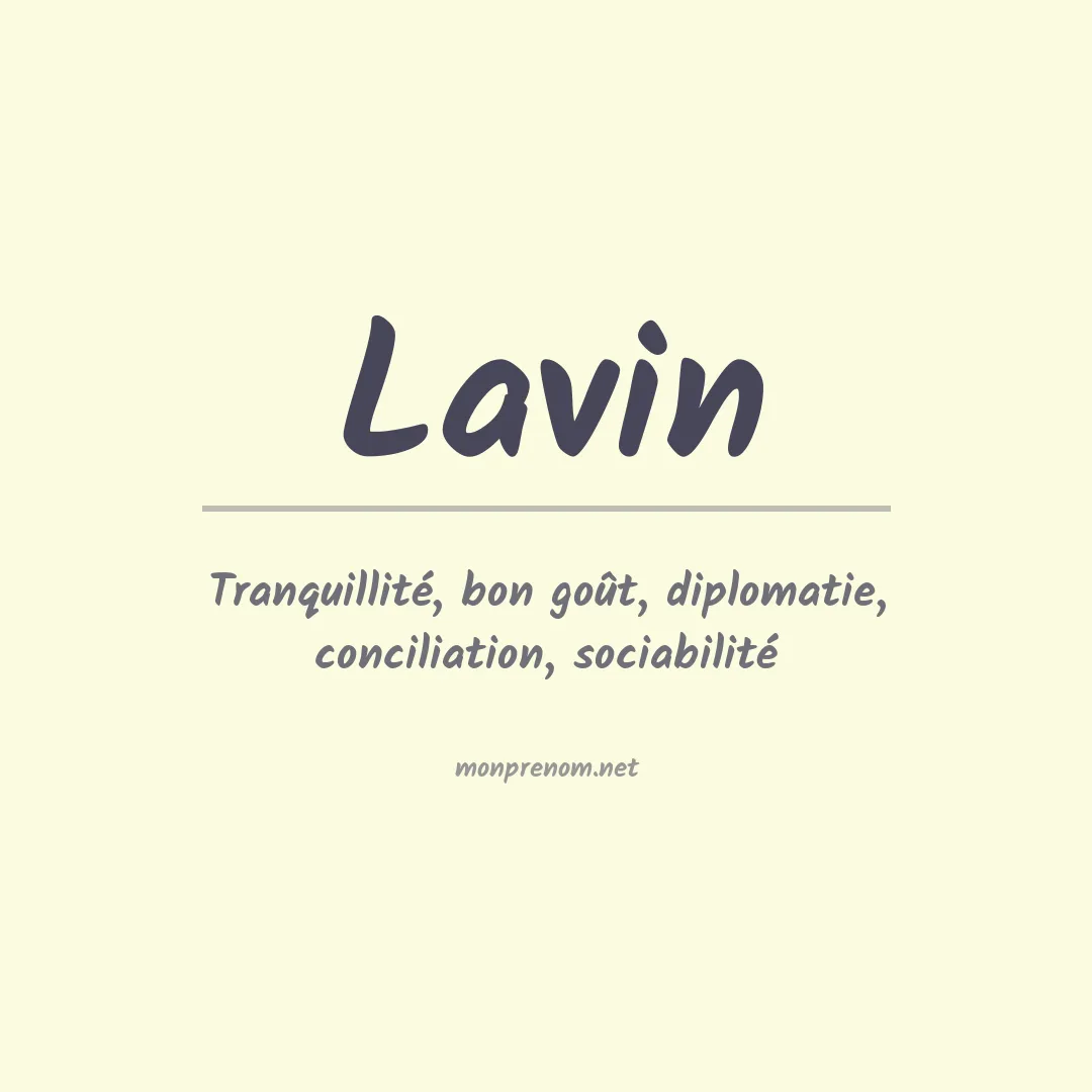 Prénom Lavin