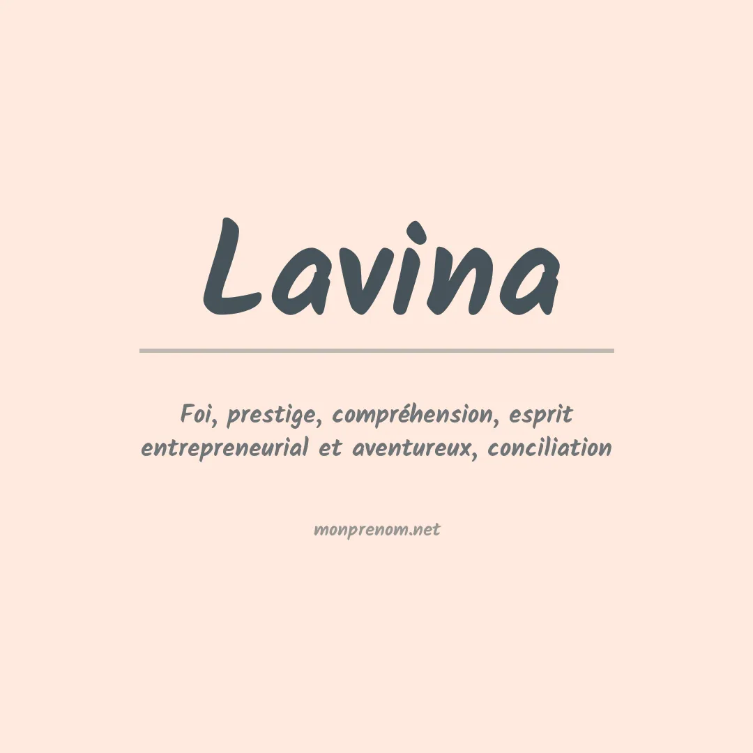 Signification du prénom Lavina