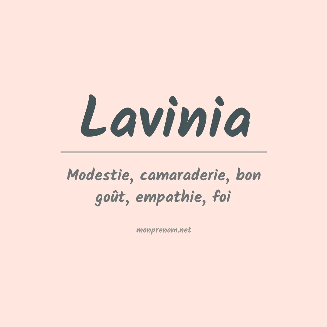 Signification du prénom Lavinia