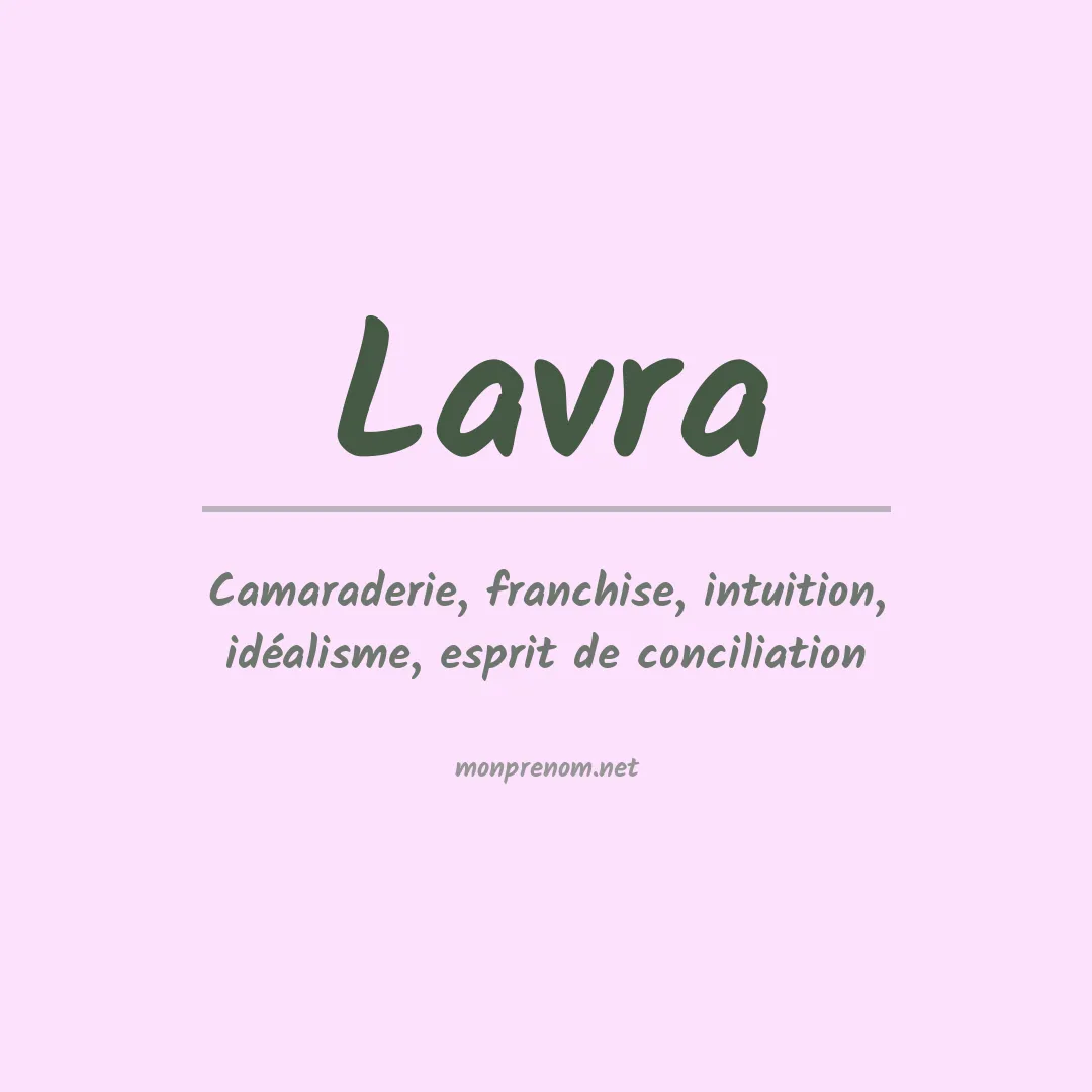 Signification du prénom Lavra