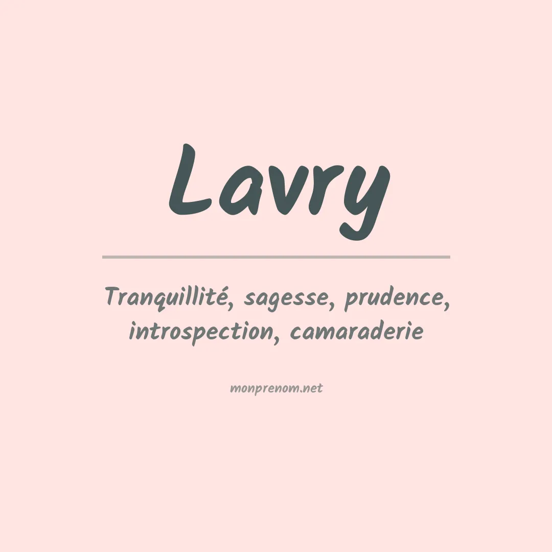 Prénom Lavry