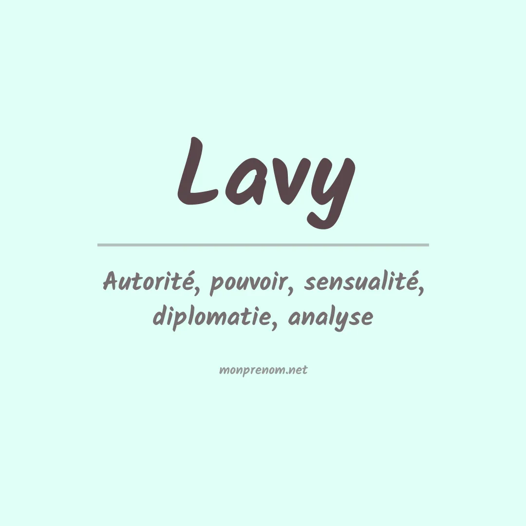 Prénom Lavy