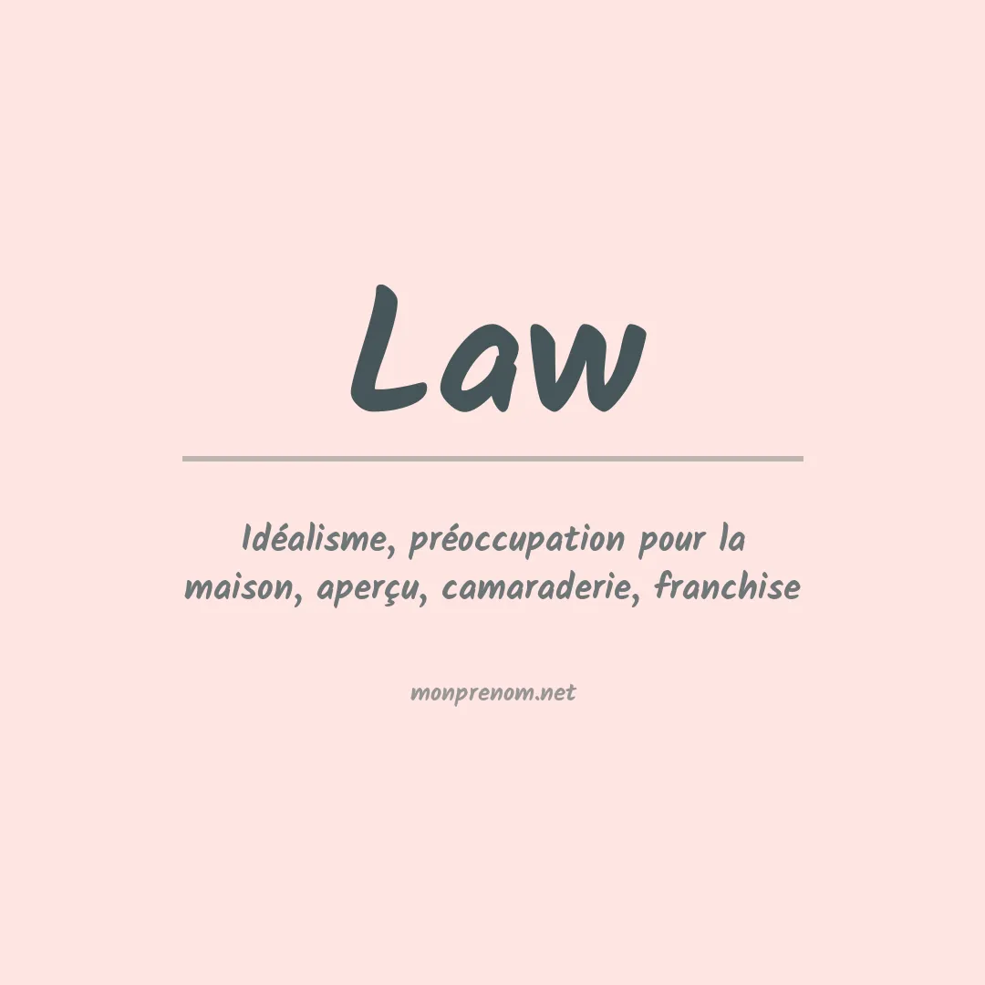 Prénom Law