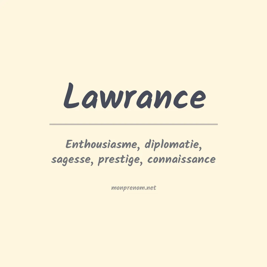 Prénom Lawrance