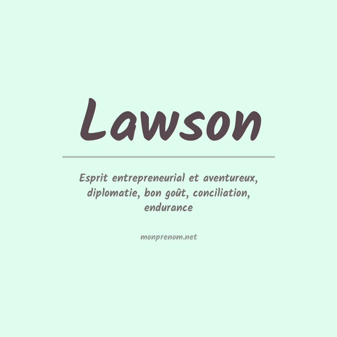 Prénom Lawson