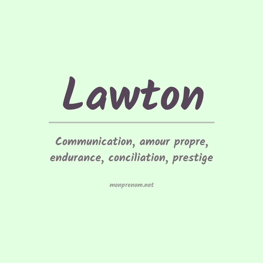 Prénom Lawton