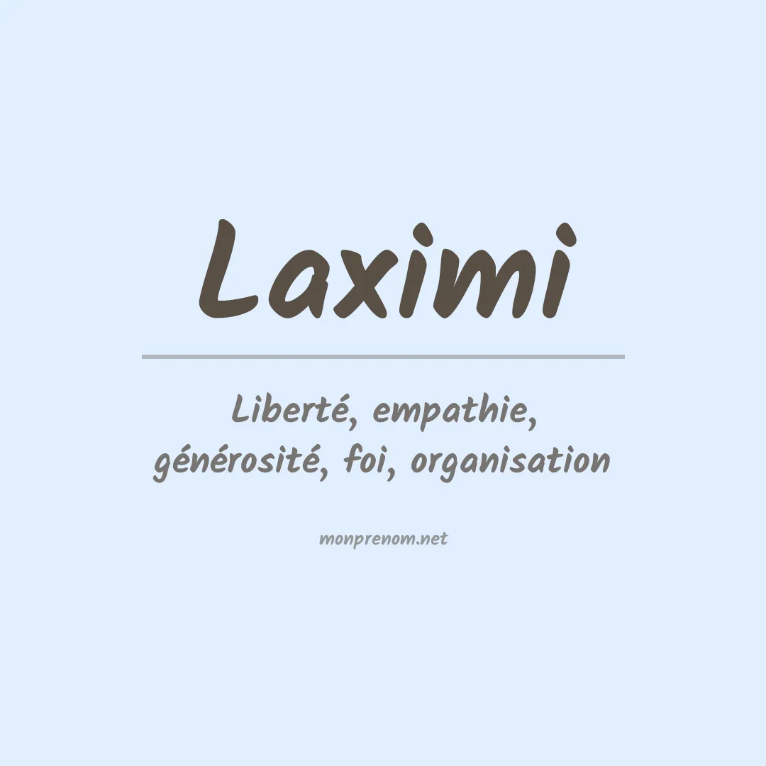 Signification du prénom Laximi