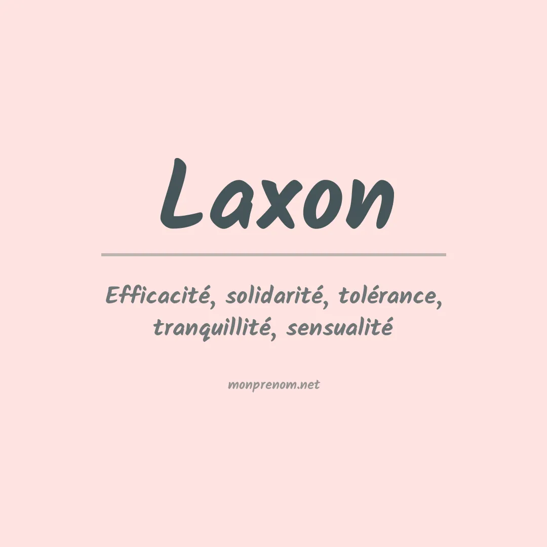 Signification du prénom Laxon