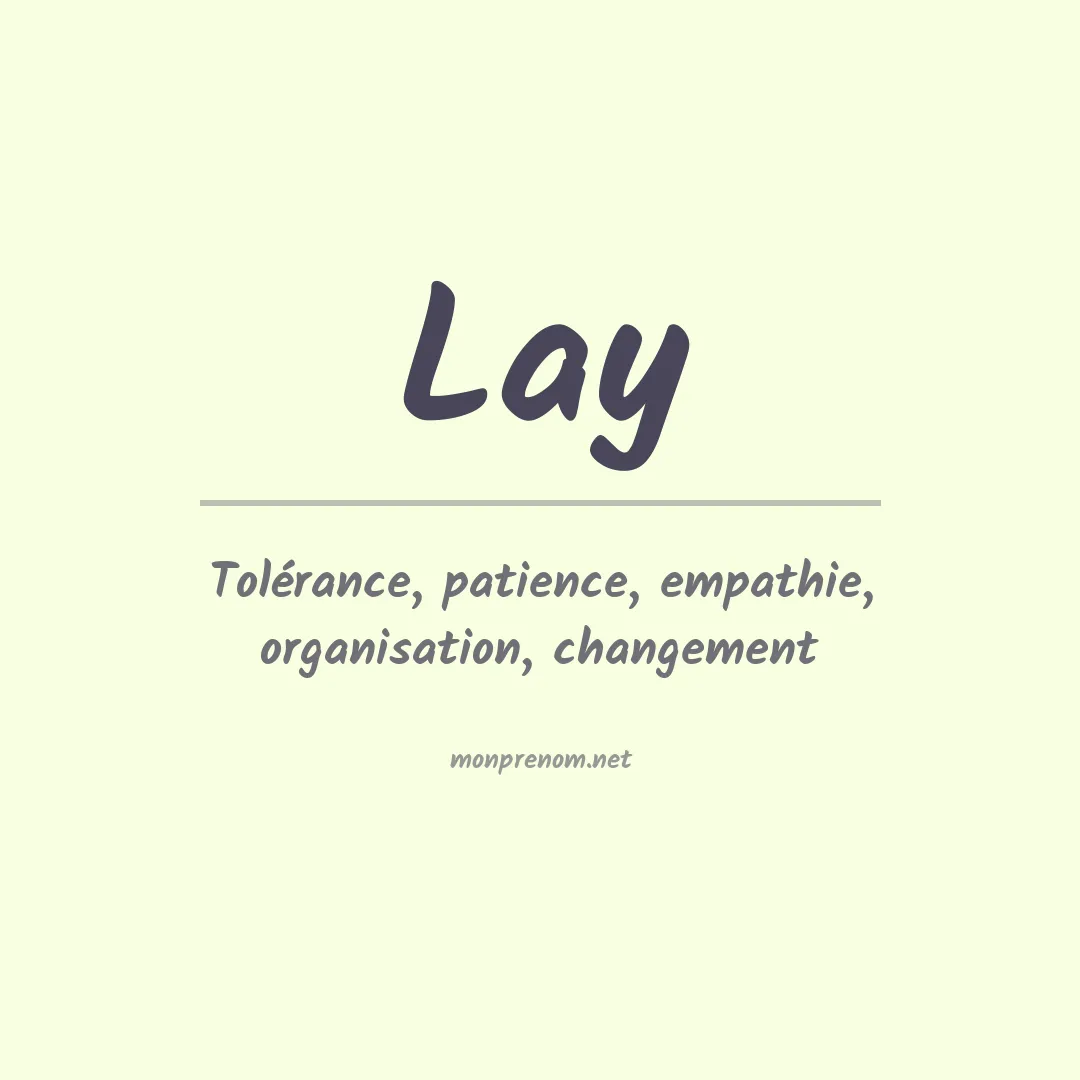 Prénom Lay