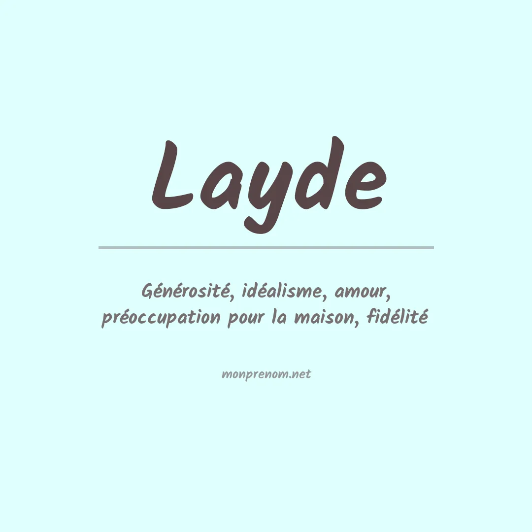 Prénom Layde