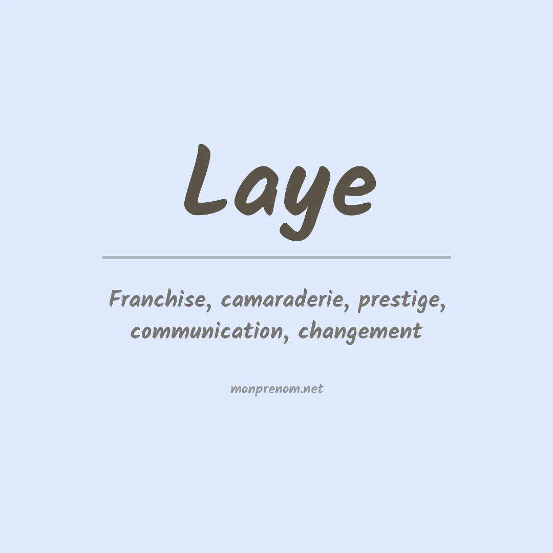 Prénom Laye
