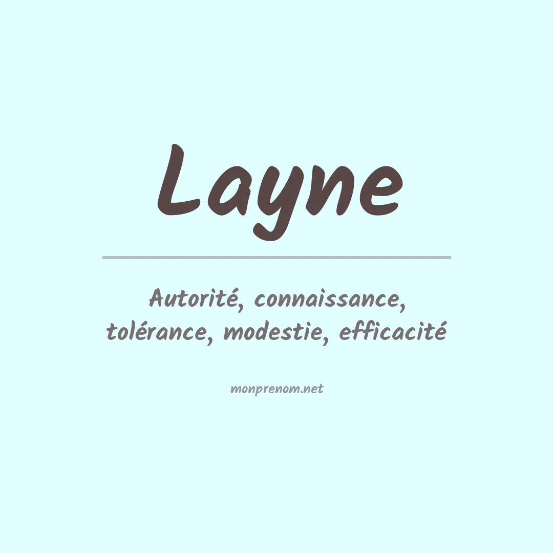 Prénom Layne