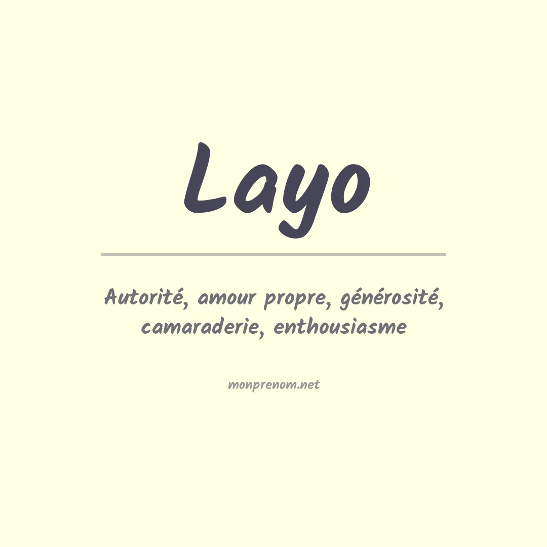 Prénom Layo