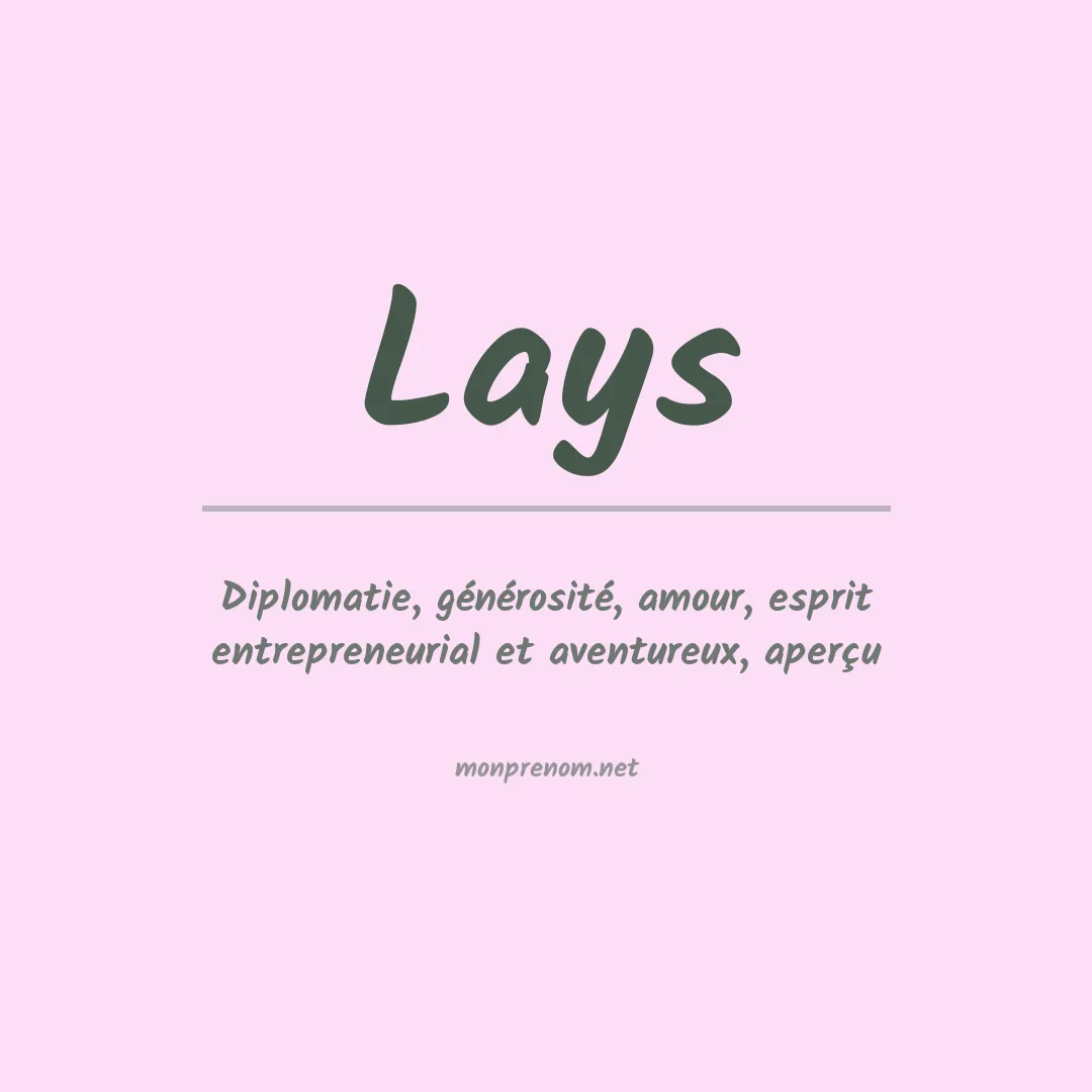 Prénom Lays