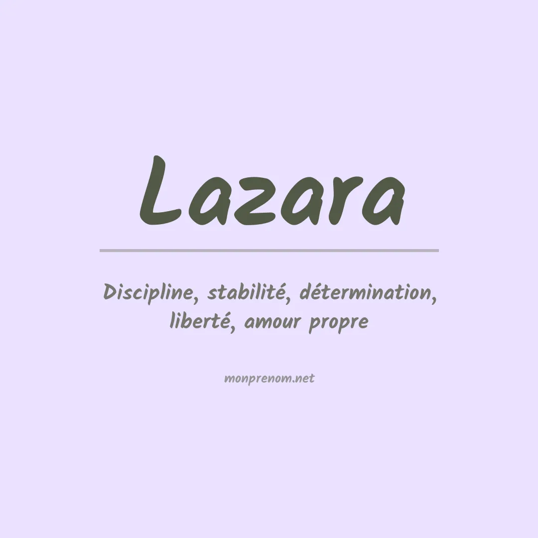 Signification du prénom Lazara