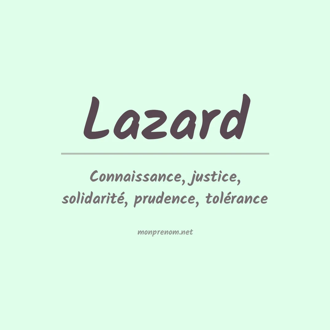 Prénom Lazard