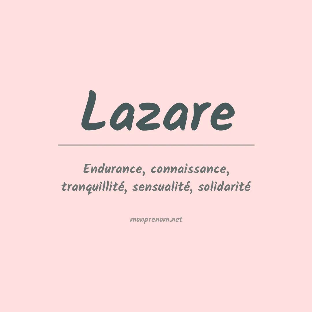 Prénom Lazare