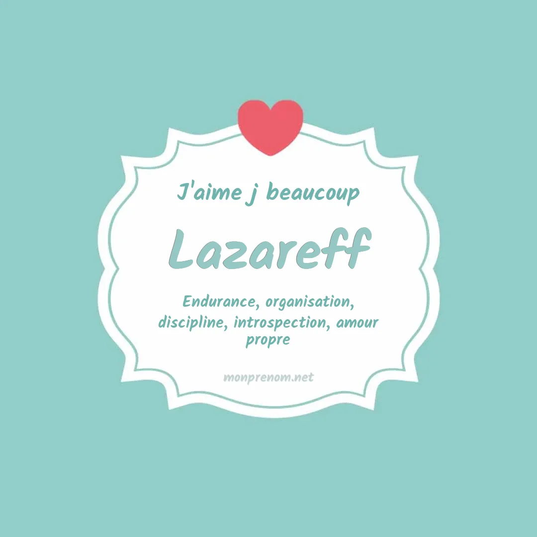 J'aime beaucoup Lazareff